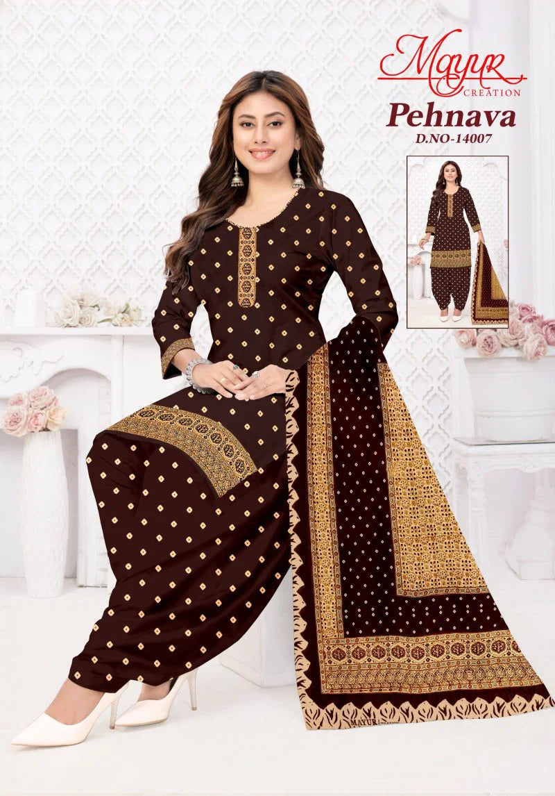 Mayur Pehnava Vol 14 Cotton Printed Fancy Dress Material