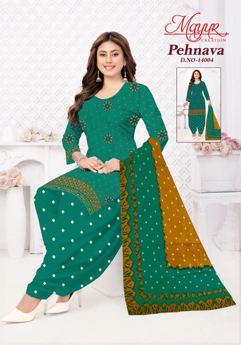 Mayur Pehnava Vol 14 Cotton Printed Fancy Dress Material