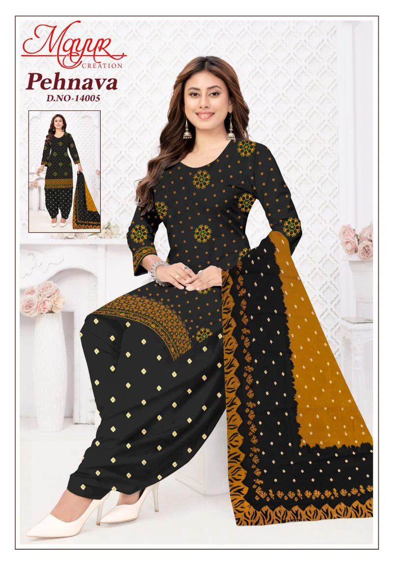 Mayur Pehnava Vol 14 Cotton Printed Fancy Dress Material