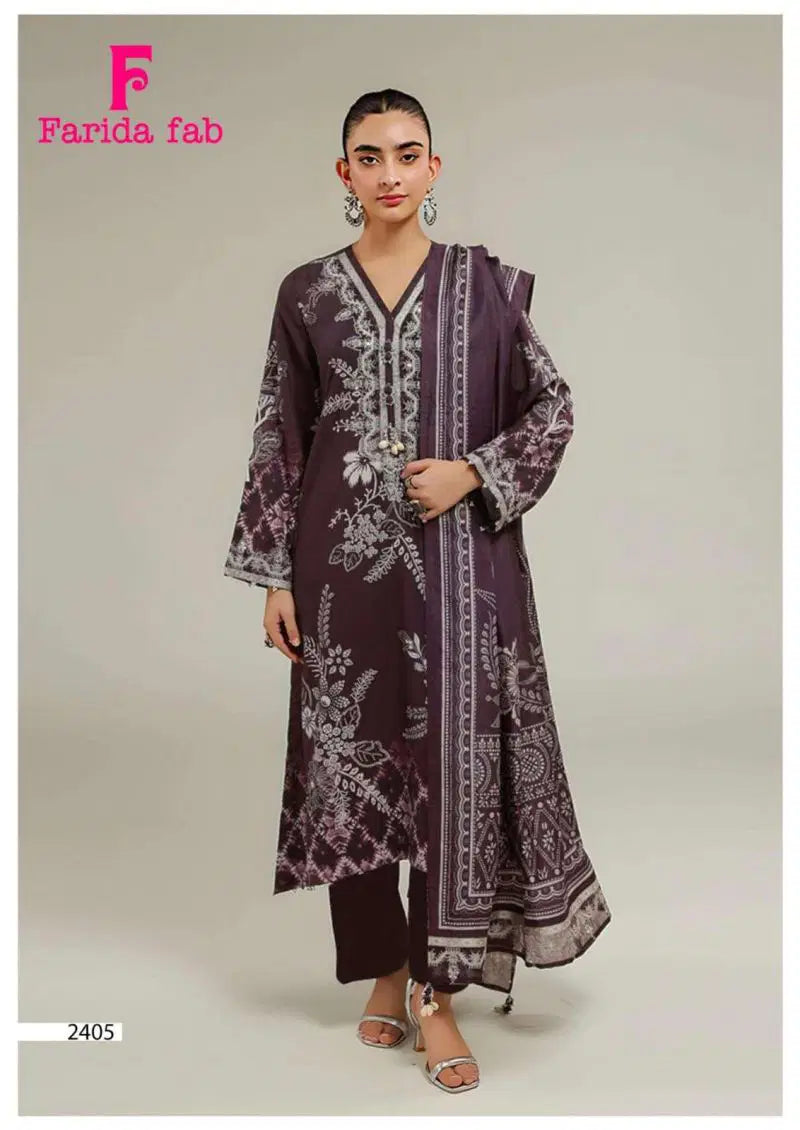 Farida Parian Dream Vol 24 Cotton Karachi Dress Material