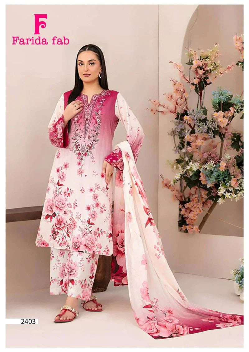 Farida Parian Dream Vol 24 Readymade Cotton Karachi Kurti Set
