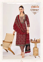 Mayur Ajarakh Vol 12 Readymade Cotton Kurti Pant With Dupatta