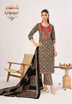 Mayur Ajarakh Vol 12 Readymade Cotton Kurti Pant With Dupatta