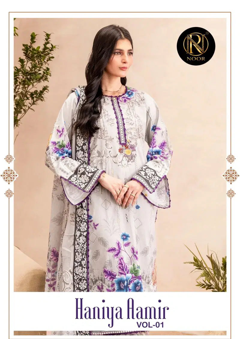 Noor Haniya Aamir Vol 1 Readymade Cotton Karachi Kurti Pant With Dupatta