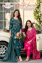Princess New Roop Sagar Rayon Handworked Kurti With Set Collection