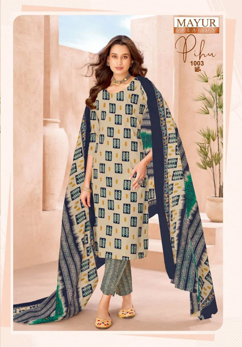 Mayur Pihu D No 1001 To 10 Cotton Printed Fancy Dress Material