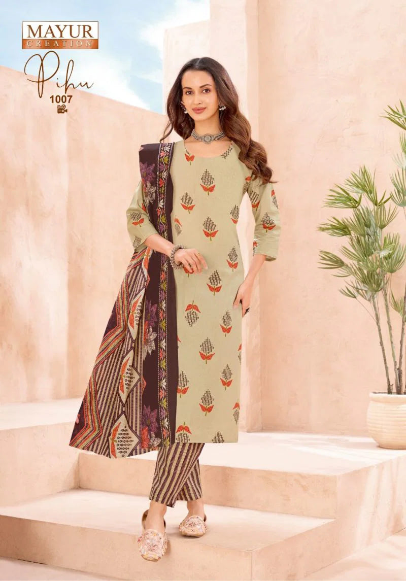 Mayur Pihu D No 1001 To 10 Cotton Printed Fancy Dress Material
