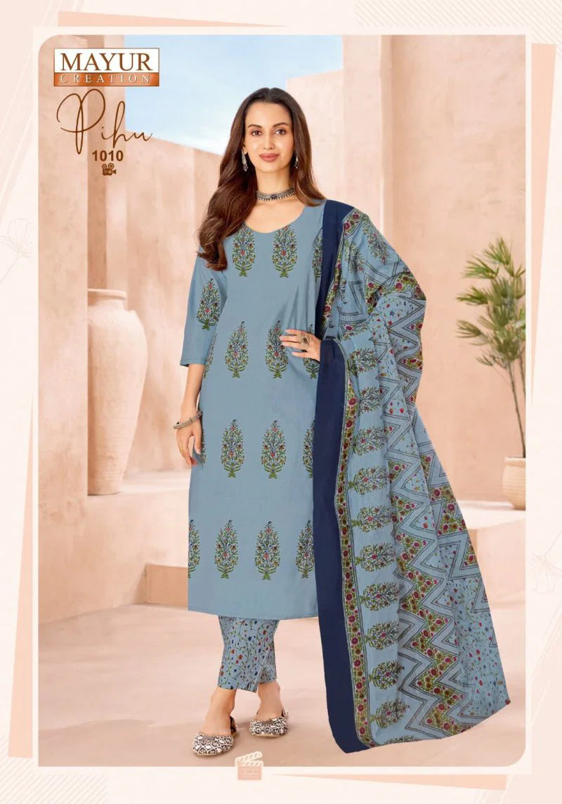 Mayur Pihu D No 1001 To 10 Cotton Printed Fancy Dress Material