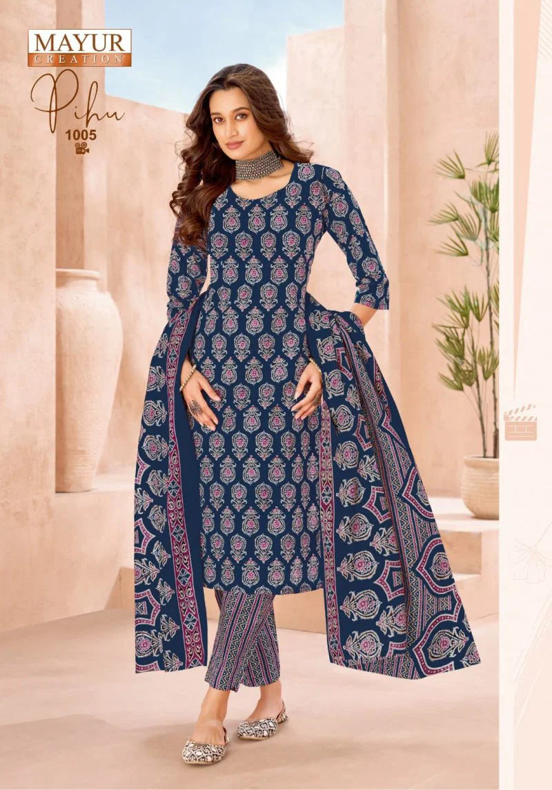 Mayur Pihu D No 1001 To 10 Cotton Printed Fancy Dress Material