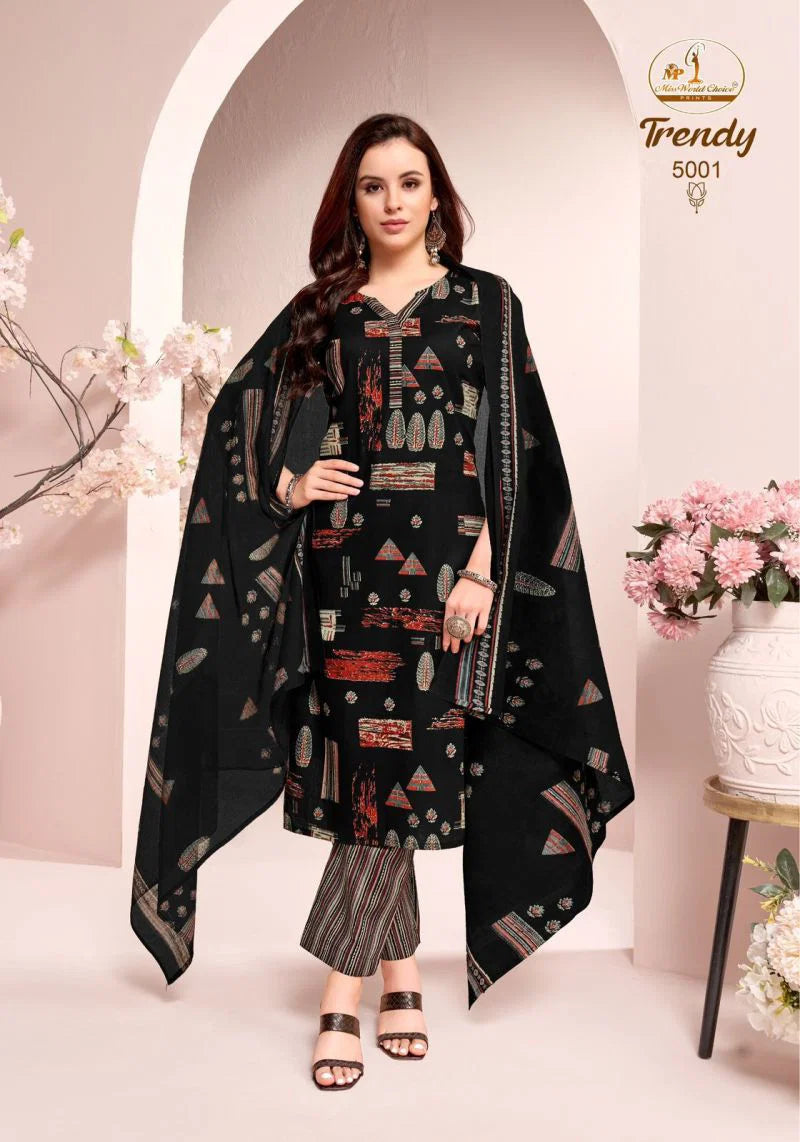 Miss World Trendy Vol 5 Readymade Cotton Printed Kurti Pant With Dupatta