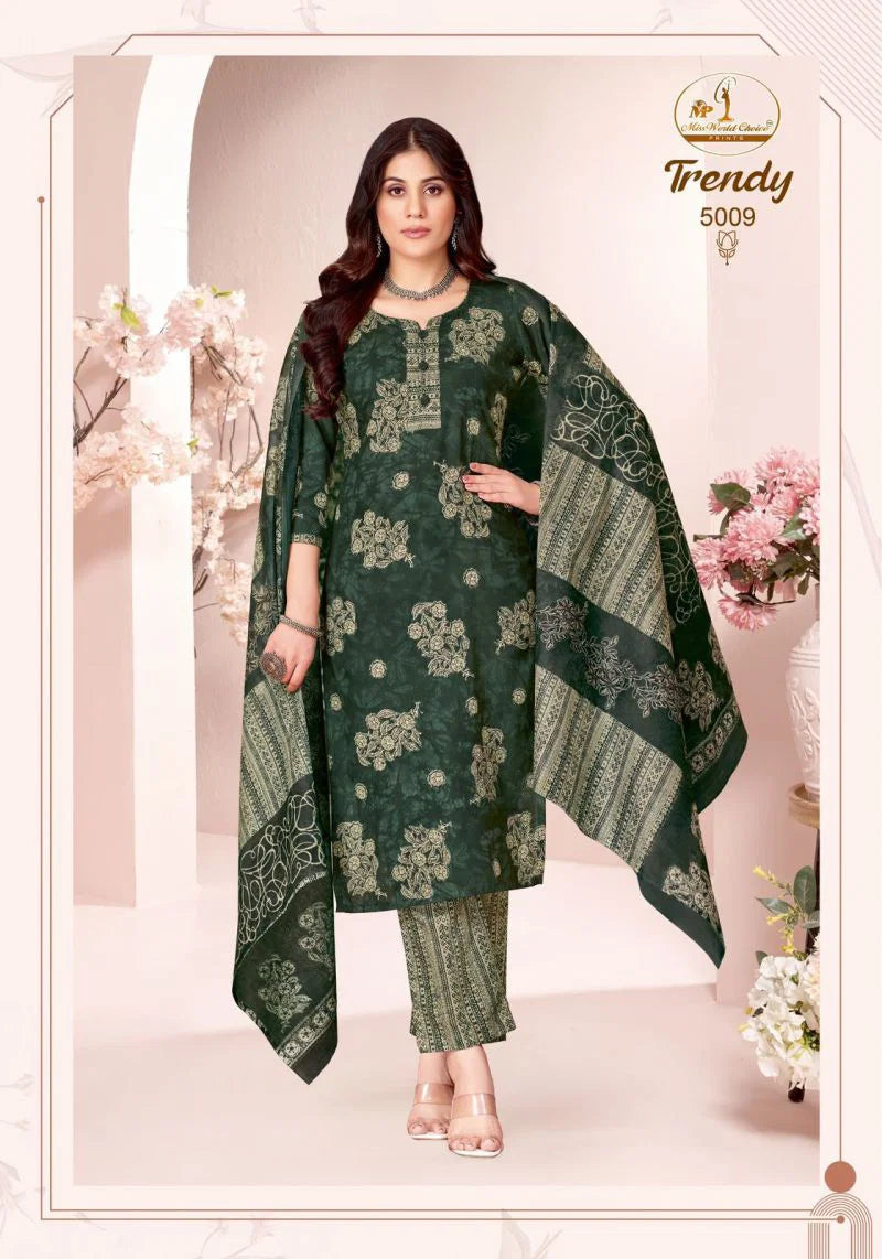 Miss World Trendy Vol 5 Readymade Cotton Printed Kurti Pant With Dupatta
