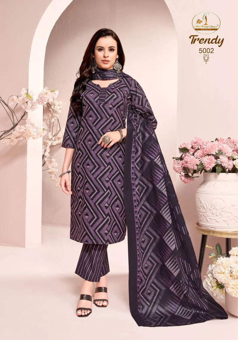 Miss World Trendy Vol 5 Readymade Cotton Printed Kurti Pant With Dupatta
