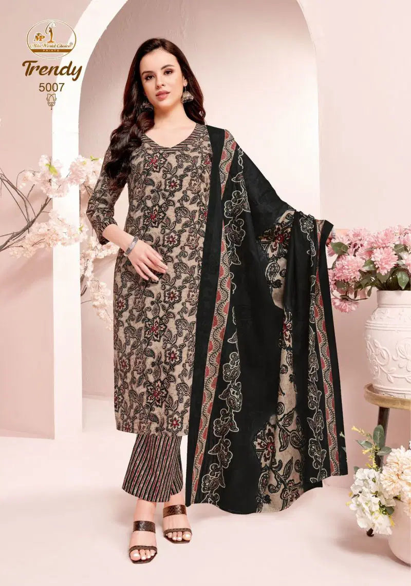 Miss World Trendy Vol 5 Readymade Cotton Printed Kurti Pant With Dupatta