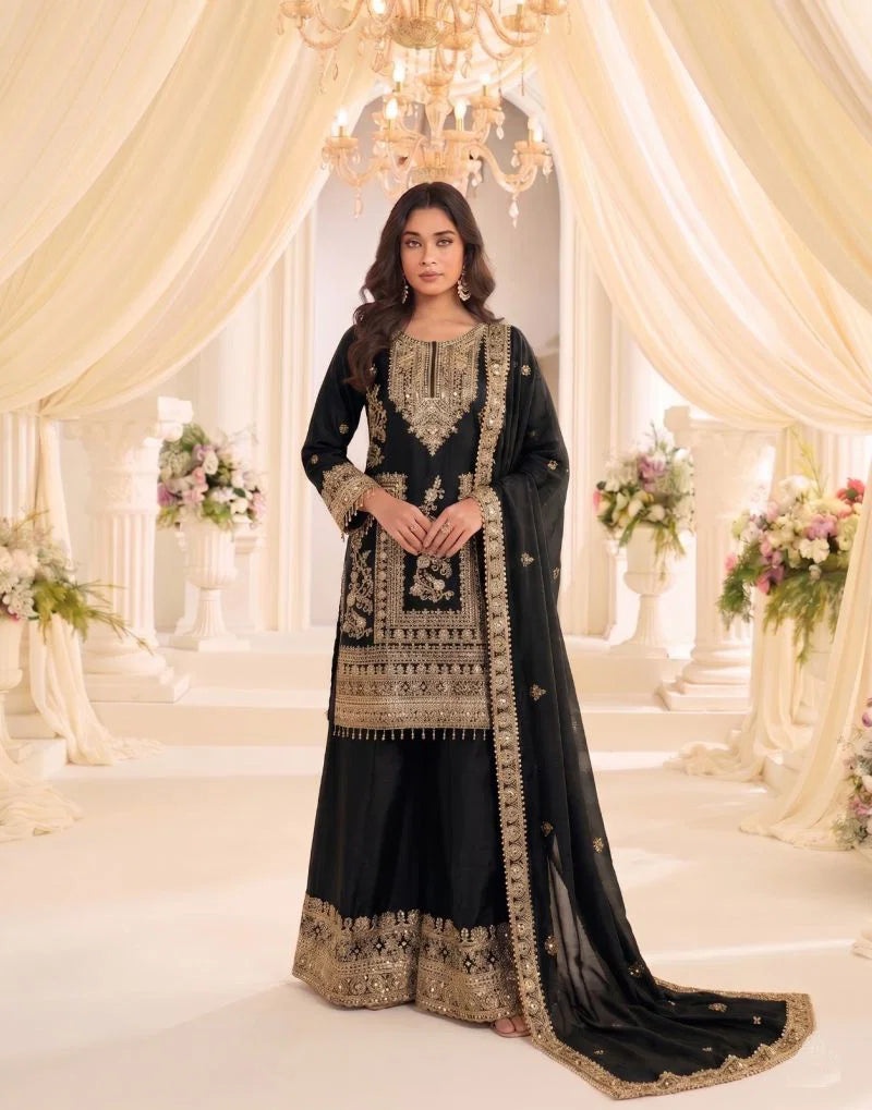 Kb Super Hit 3322 Chinon Sequence Worked Ready To Wear Salwar Suit