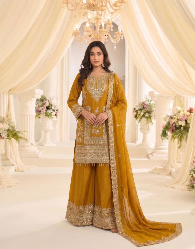 Kb Super Hit 3322 Chinon Sequence Worked Ready To Wear Salwar Suit