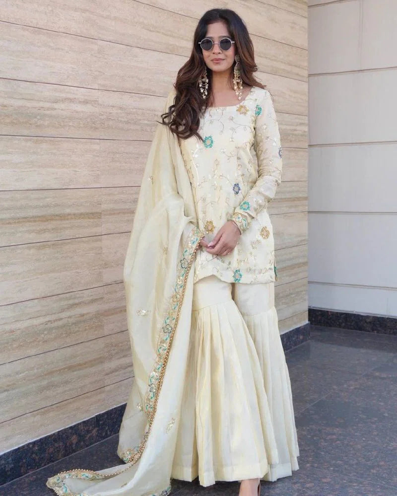 Md Mahi 9 Pure Chinon Handworked Designer Salwar Suit