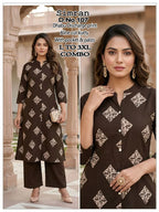Simran D No 101 To 10 Dhabu Cotton Printed Kurti With Bottom