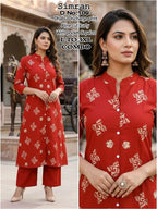 Simran D No 101 To 10 Dhabu Cotton Printed Kurti With Bottom