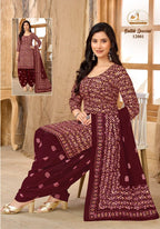 Miss World Battik Special Vol 12 Readymade Cotton Patiyala Dress