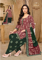 Miss World Battik Special Vol 12 Readymade Cotton Patiyala Dress