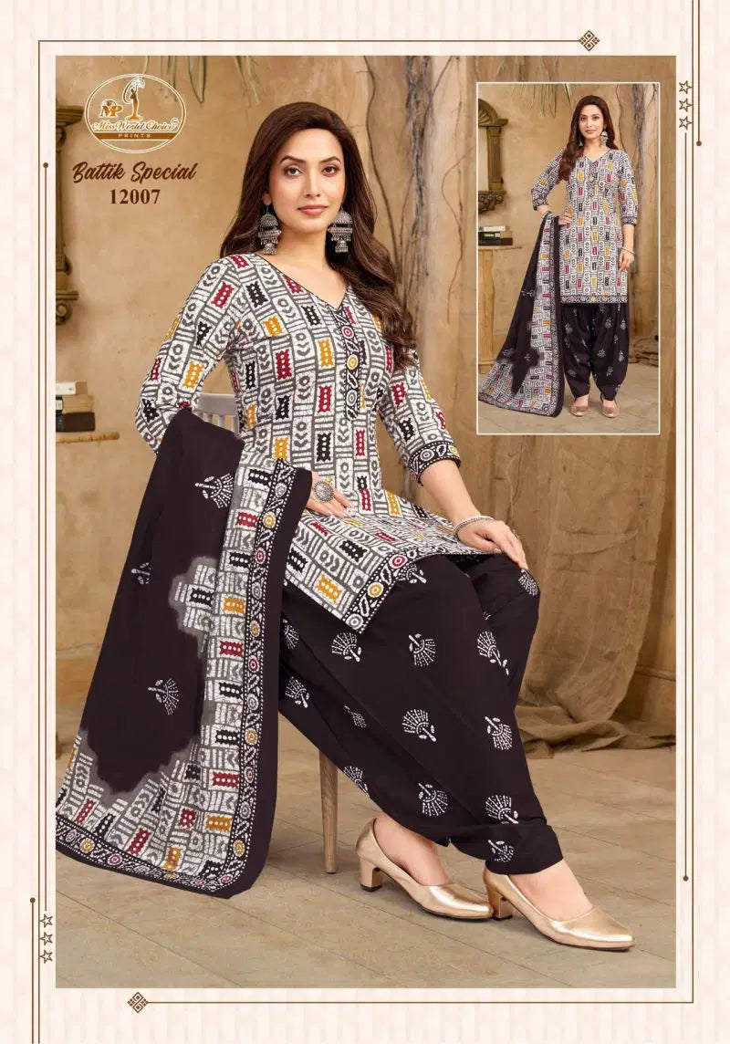 Miss World Battik Special Vol 12 Readymade Cotton Patiyala Dress