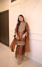 Md Mahi 12 Pure Chinon Silk Embroidered Salwar Suit Collection