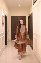 Md Mahi 12 Pure Chinon Silk Embroidered Salwar Suit Collection