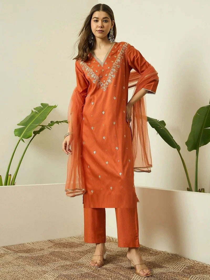 Navya Kurti 277 Silk Blend Party Wear Embroidered Kurti Set Collection