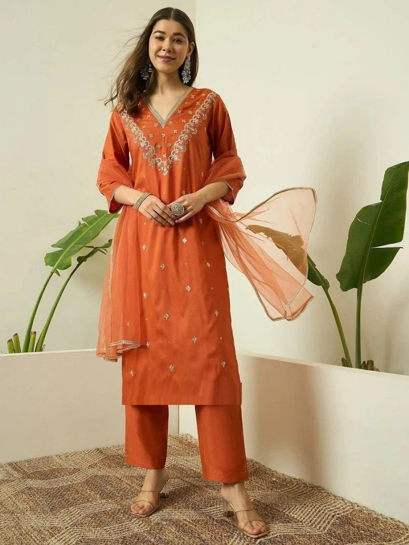 Navya Kurti 277 Silk Blend Party Wear Embroidered Kurti Set Collection