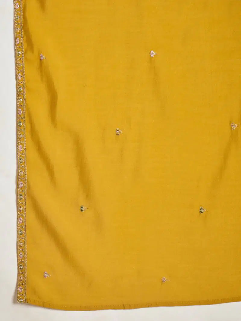 Md Mahi 20 Roman Handworked Kurti Pant With Dupatta
