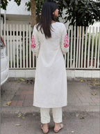 Navya Kurti 281 Cotton Embroidered Kurti With Bottom Dupatta