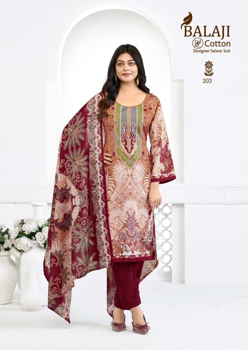 Balaji Nargis Vol 2 Readymade Cotton Karachi Kurti Pant With Dupatta