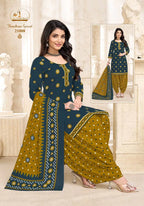 Miss World Bandhani Vol 21 Readymade Cotton Patiyala Dress