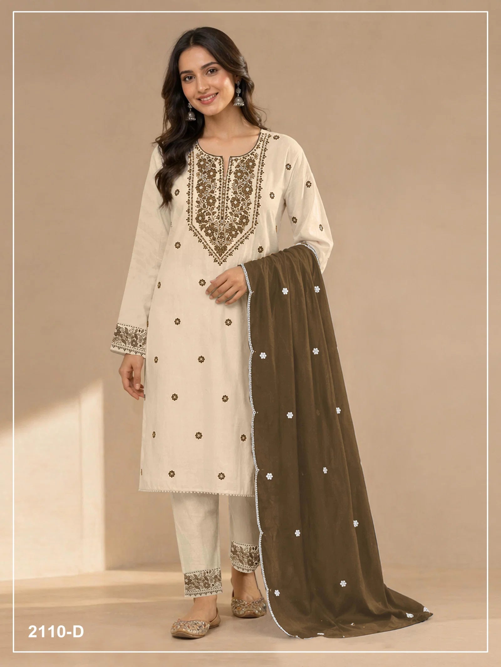 2110 Master Colors A To D Khadi Cotton Embroidered Salwar Kameez Collection