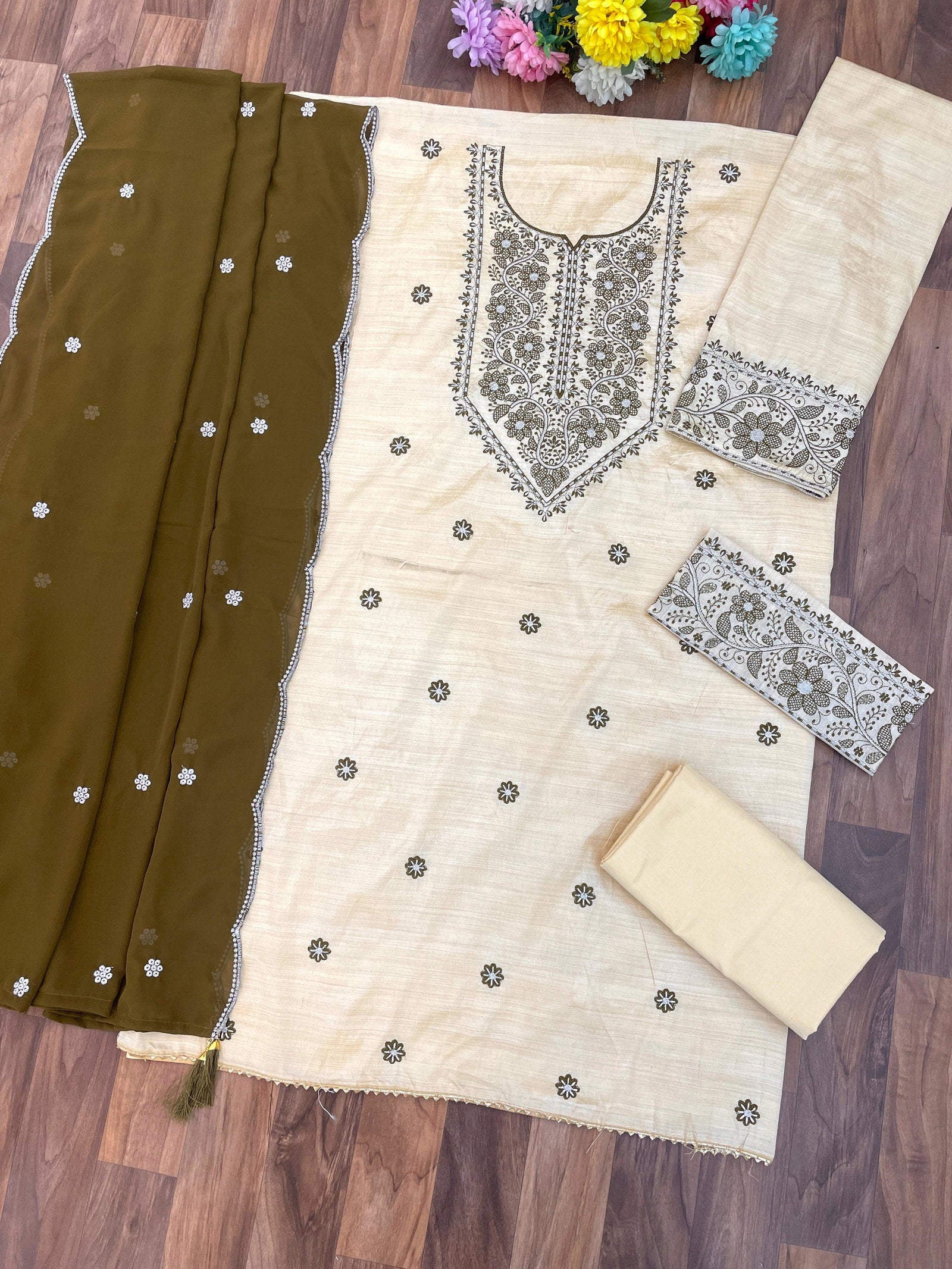 2110 Master Colors A To D Khadi Cotton Embroidered Salwar Kameez Collection