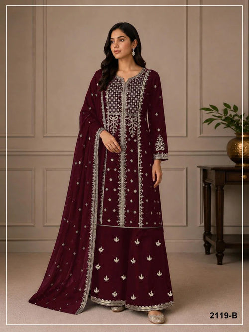 2119 Master Colors A To D Georgette Embroidered Salwar Kameez