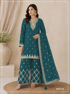 3117 A To D Master Colors Chinon Embroidered Salwar Kameez