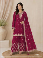 3117 A To D Master Colors Chinon Embroidered Salwar Kameez