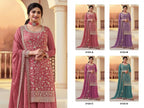 3123 A To D Master Colors Chinon Embroidered Kurti With Bottom Dupatta