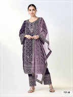731 A To D Master Colors Georgette Embroidered Kurti With Bottom Dupatta Full Catalog available at wholesale rate.