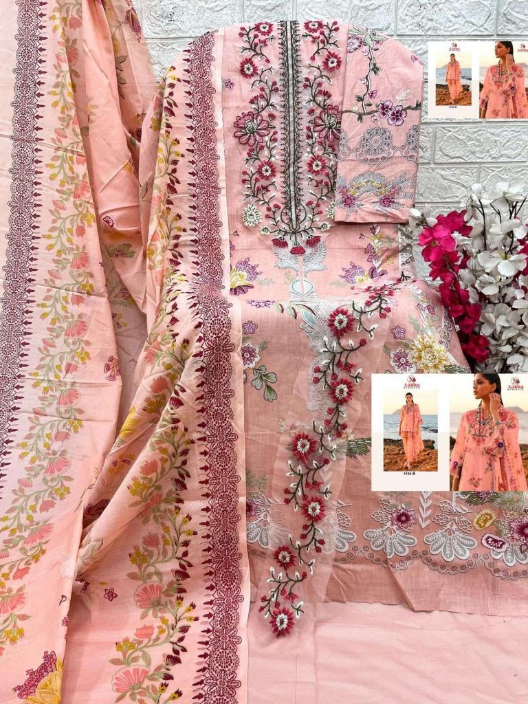 Aasha Desginer – 1124 – Pakistani Dress Material