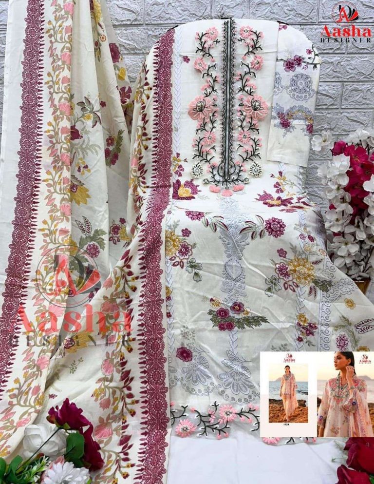 Aasha Desginer – 1124 – Pakistani Dress Material