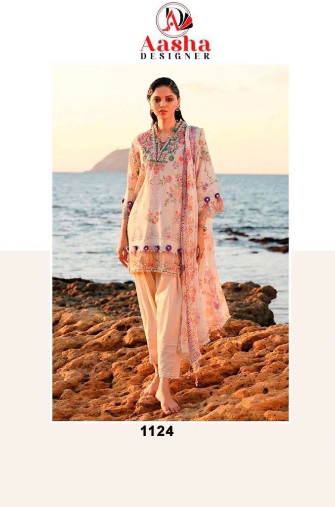 Aasha Desginer – 1124 – Pakistani Dress Material
