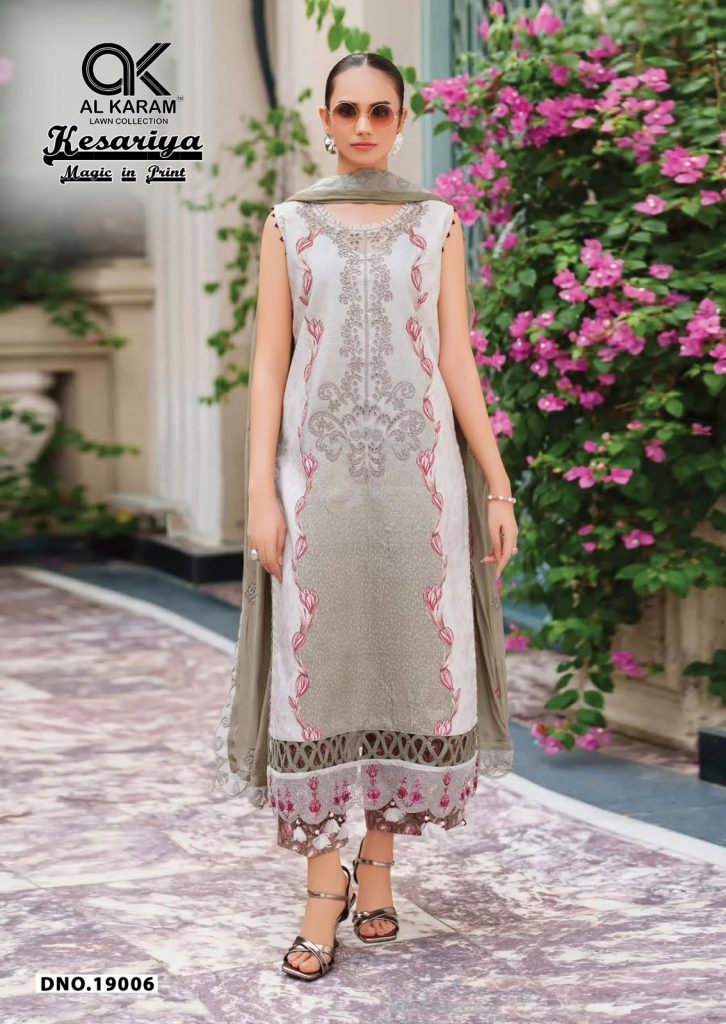 Al Karam Kesariya Vol-19 – Karachi Readymade Kurti Pant With Dupatta