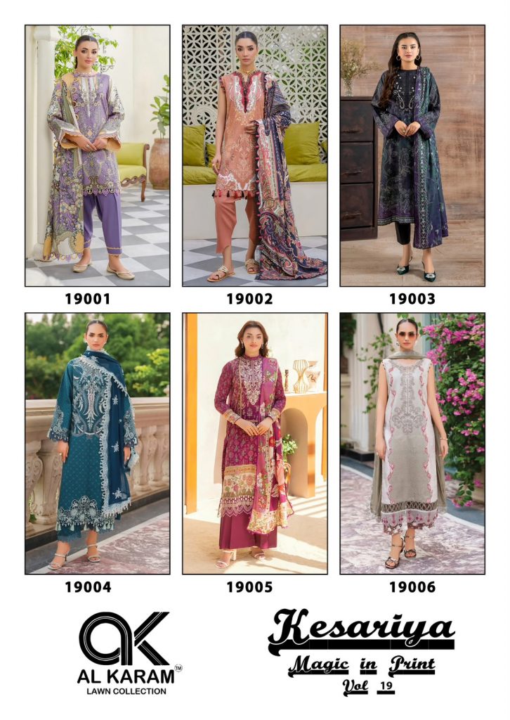 Al Karam Kesariya Vol-19 – Karachi Readymade Kurti Pant With Dupatta