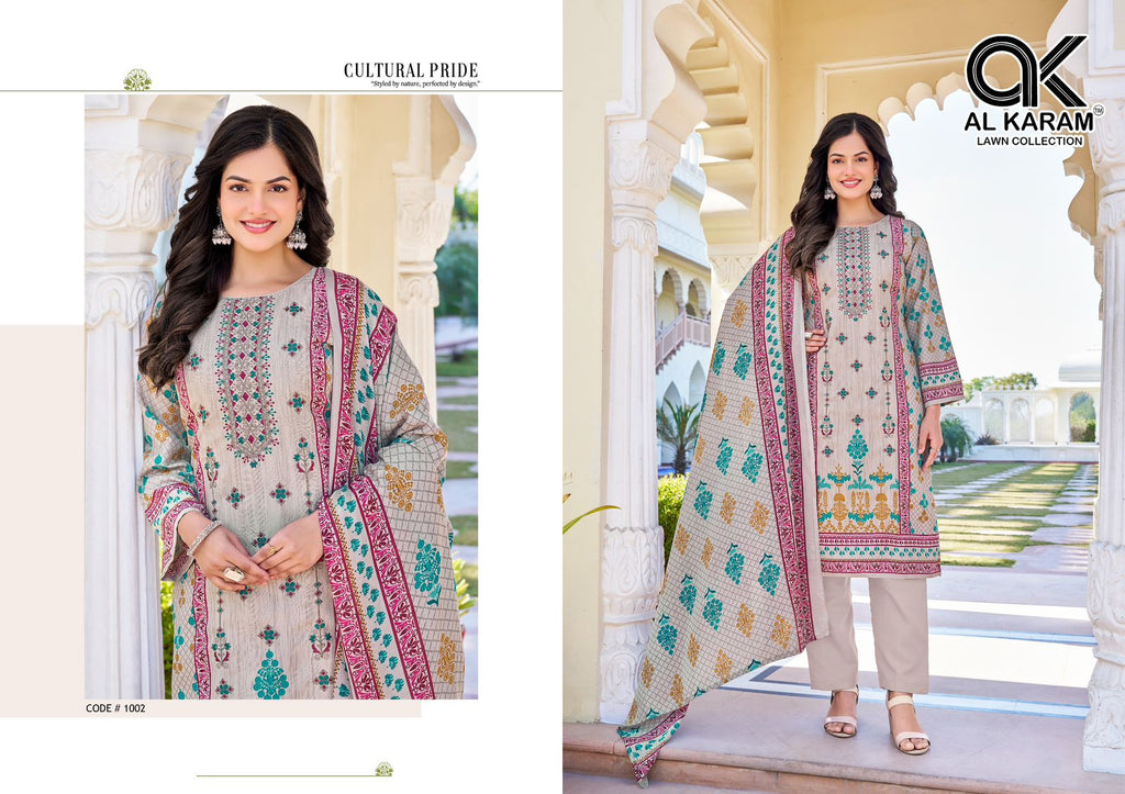 Al Karam Shezlin Vol-1 Karachi Lawn Cotton Suits