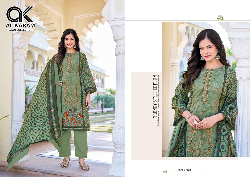Al Karam Shezlin Vol-1 Karachi Lawn Cotton Suits