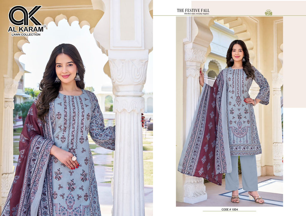 Al Karam Shezlin Vol-1 Karachi Lawn Cotton Suits