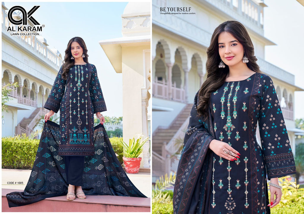 Al Karam Shezlin Vol-1 Karachi Lawn Cotton Suits