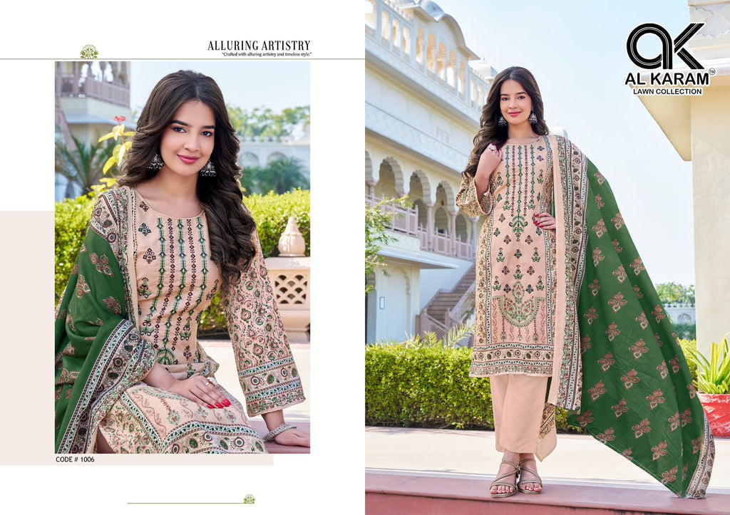 Al Karam Shezlin Vol-1 Karachi Lawn Cotton Suits